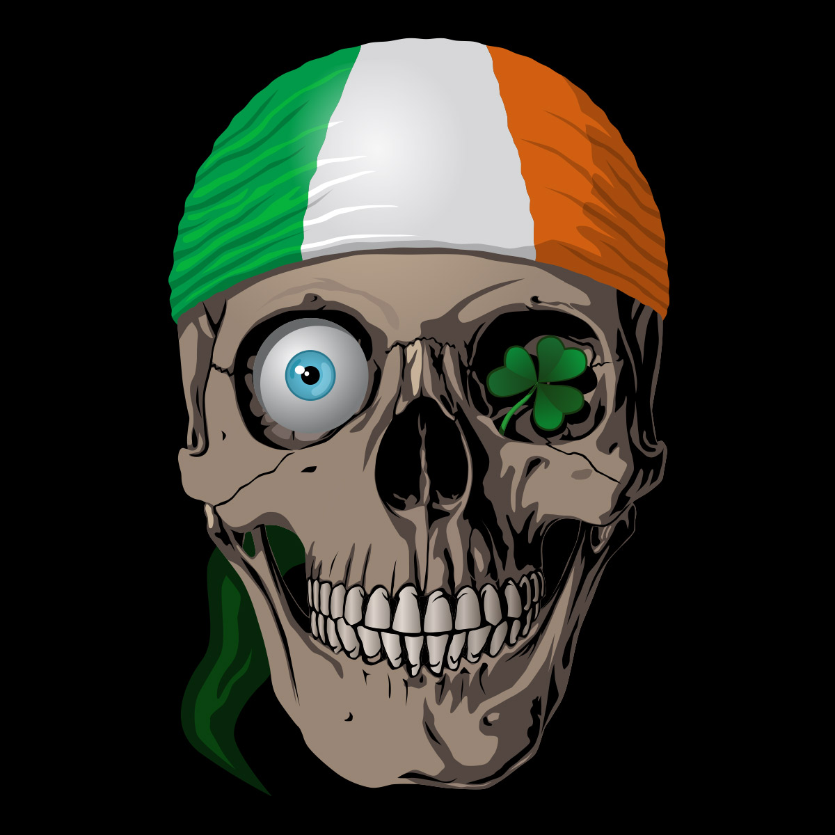 Irish pirate skull